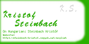 kristof steinbach business card